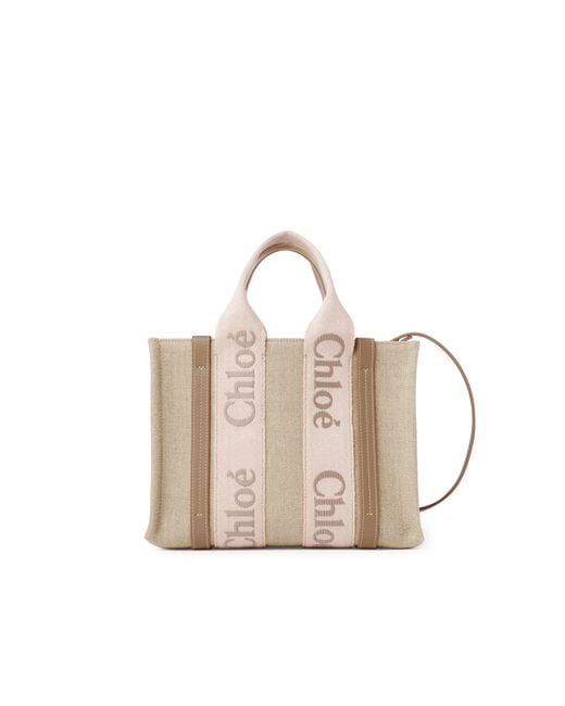 Chloé Small Woody Tote Bag in Natural | Lyst