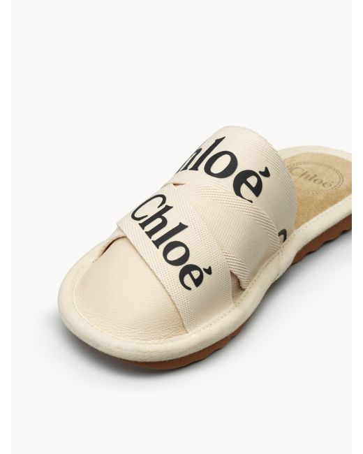 Chloé Leather Woody Mule in White - Lyst