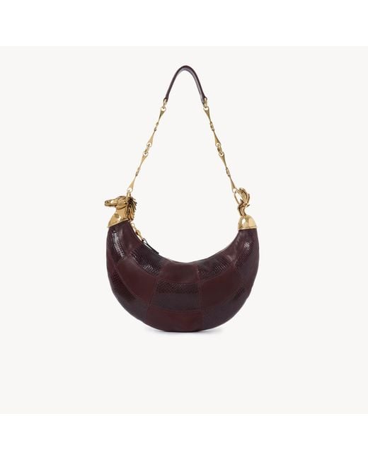 Chloé Purple Chain Horse Shoulder Bag