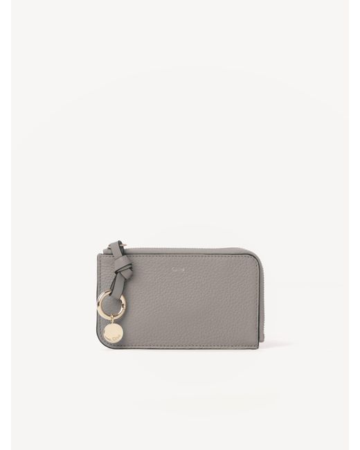 Chloé White Alphabet Small Purse With Card Slots & Key Ring