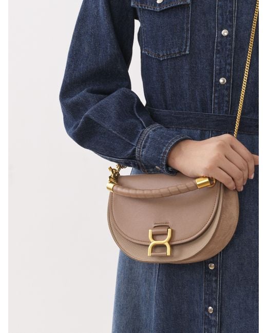 Chloé Brown Marcie Chain Flap Bag