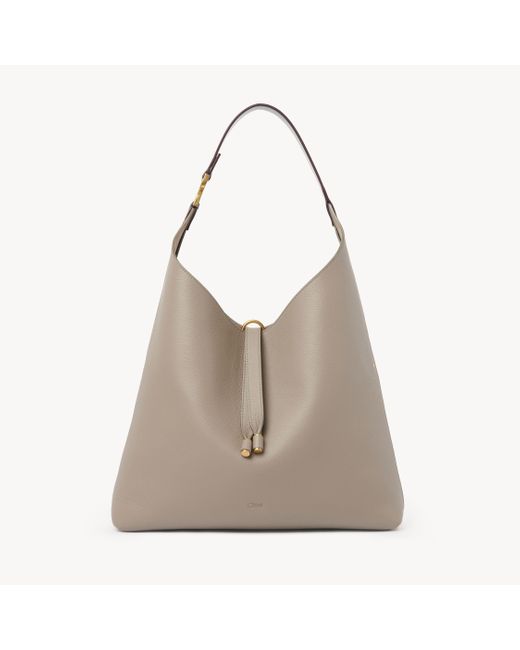 Chloé グレインレザー製Marcieホーボーバッグ 婦人向け グレー サイズ 牛革（カーフ） 100 Gray