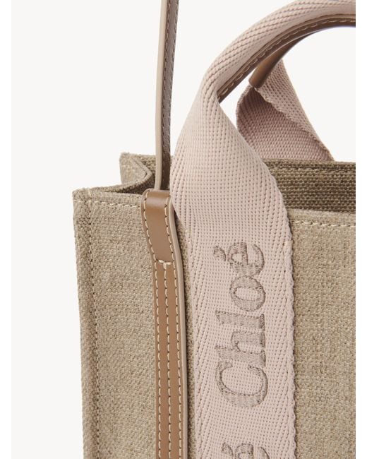 Chloé Gray Mini Woody Tote Bag