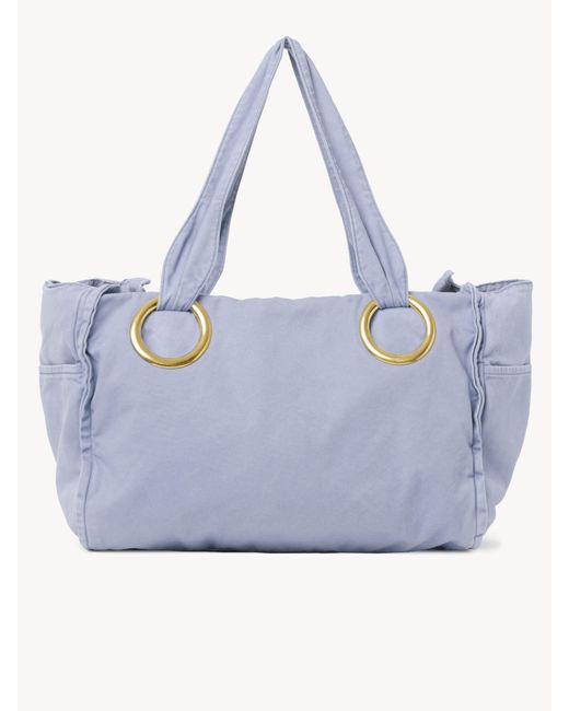 Chloé Blue Large Plage Tote Bag