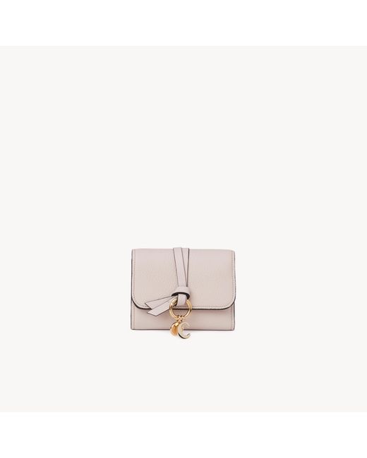 Chloé White Small Alphabet Tri-Fold