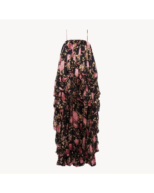 Chloé Red High-Low Sleeveless Jumpsuit