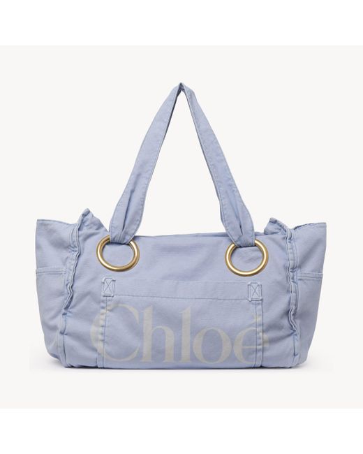 Chloé Blue Large Plage Tote Bag