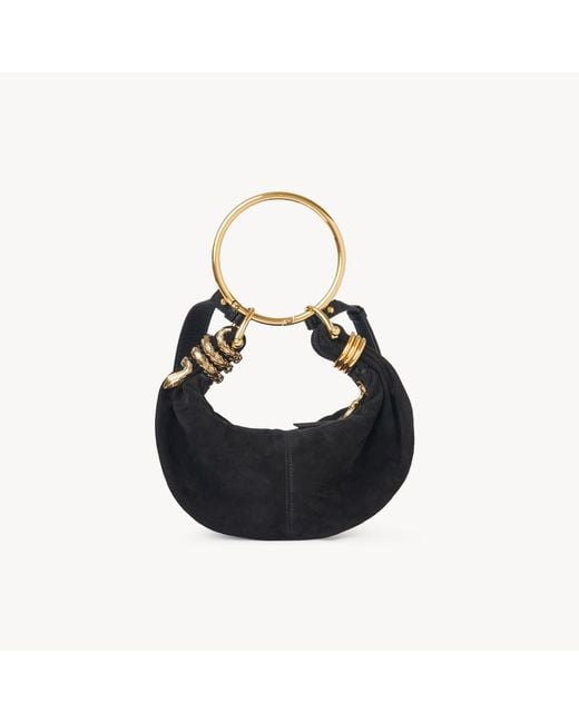 Chloé Black Small Snake Bracelet Hobo Bag