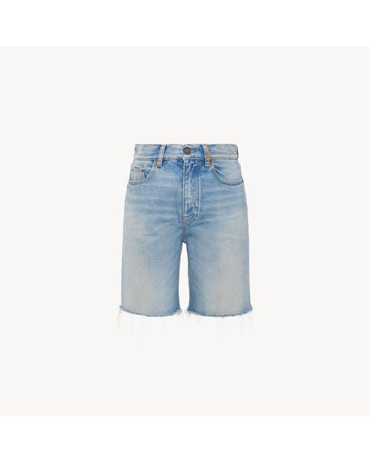Chloé Blue High-Rise Shorts