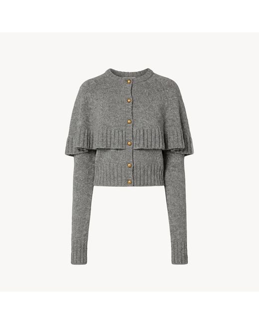 Chloé Gray Cape Cardigan