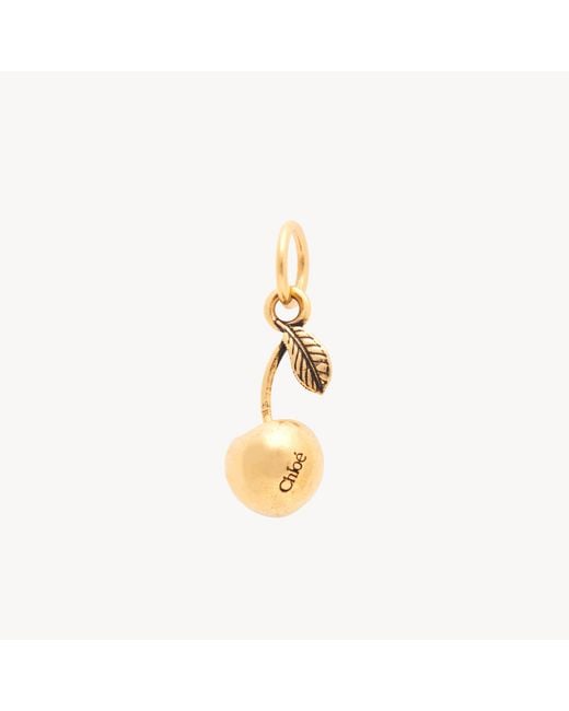 Chloé Metallic Alphabet Cherry Charm