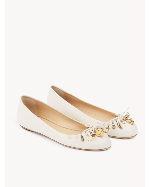 Chloé Natural Chloé Charms Ballerina