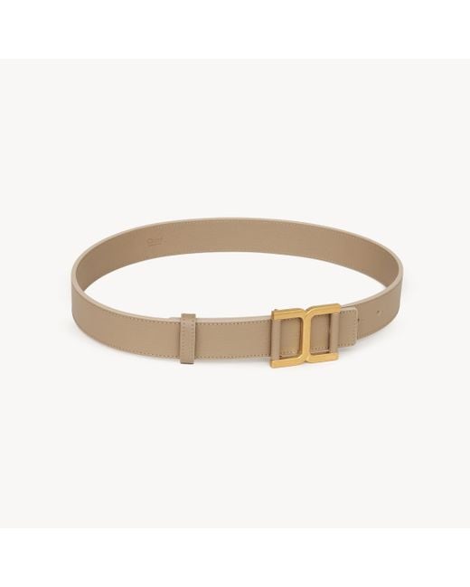 Chloé Metallic Marcie Belt 100% Calf-Skin Leather