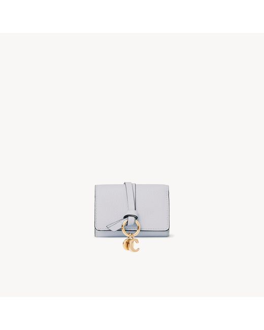 Chloé White Alphabet Tri-Fold Wallet