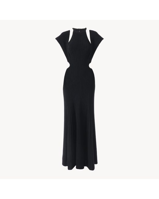 Chloé Black Cut-out Sleeveless Maxi Dress