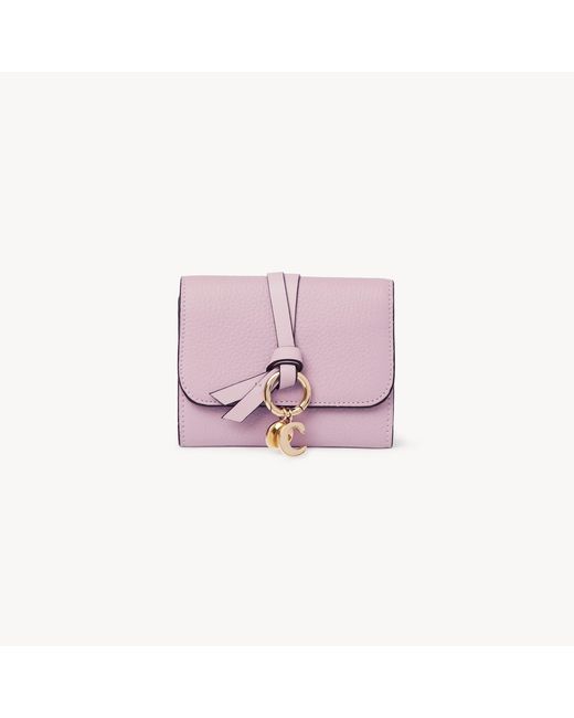 Chloé Pink Small Alphabet Tri-Fold
