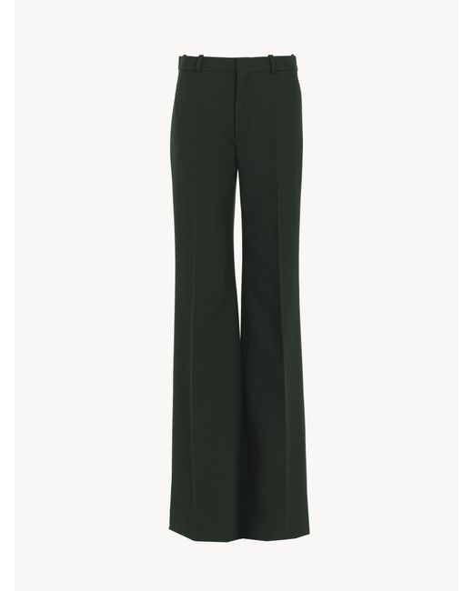 Chloé Green Flared Tailored Pants