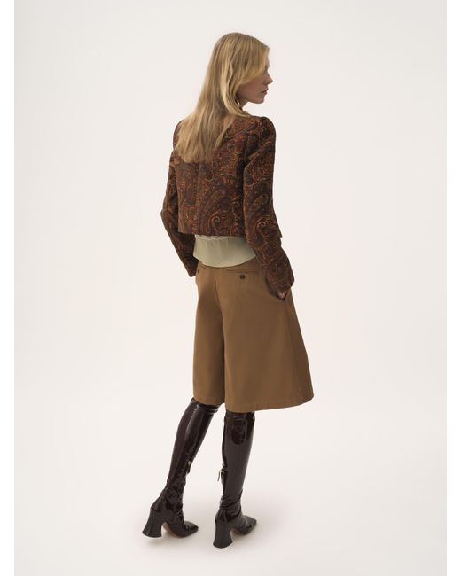 Giacca Boxy Senza Colletto di Chloé in Brown