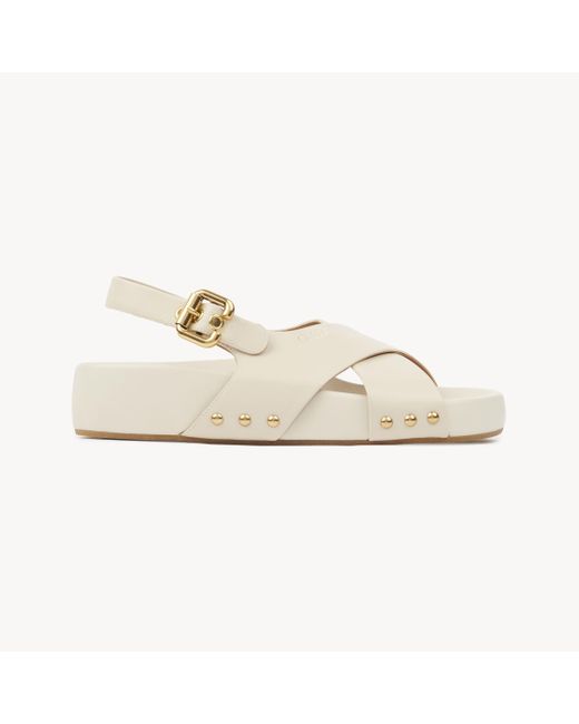 Chloé White Mae Sandal