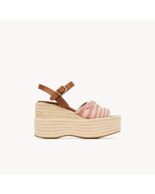 Chloé Natural Isla Wedge Espadrille
