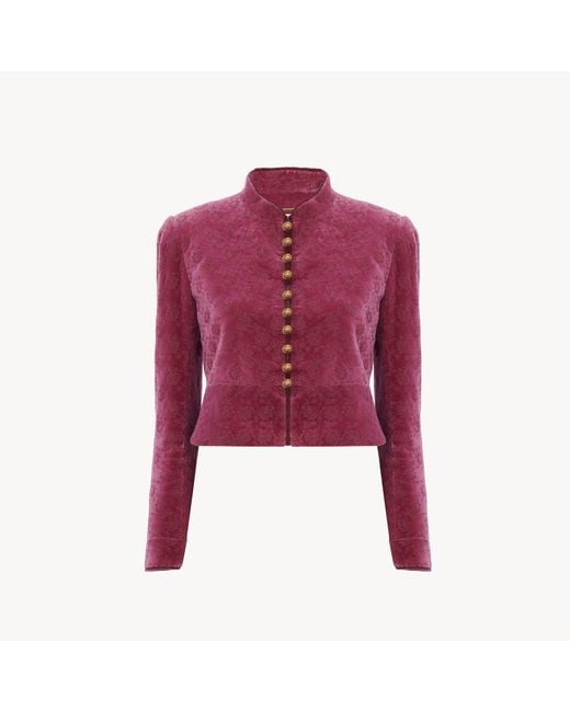 Chloé Red Cropped Fitted Jacket