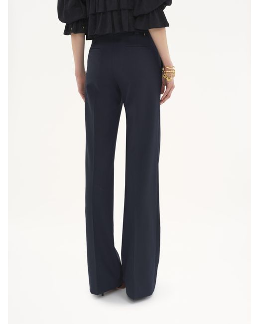 Pantalones De Sastre Juveniles De Lana Elástica Azul 100% Lana Chloé de color Blue