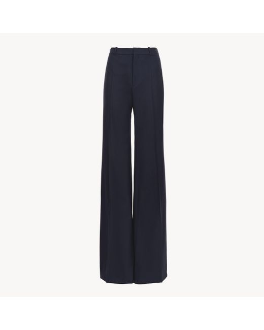Chloé ストレッチウール製テーラード フレアパンツ 婦人向け ブルー サイズ ウール 95% ポリウレタン 5 Blue