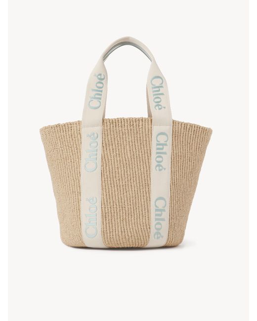 Large panier Woody en fibres naturelles Chloé en coloris Natural