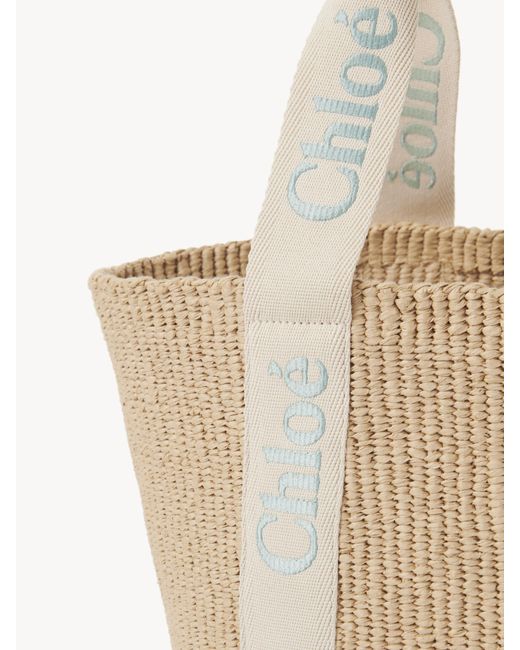 Large panier Woody en fibres naturelles Chloé en coloris Natural