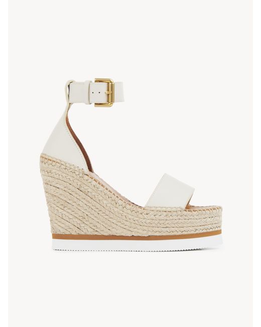 See By Chloé White Glyn Espadrille Wedge