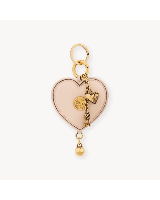 Chloé Metallic Symbols Heart Bag Charm