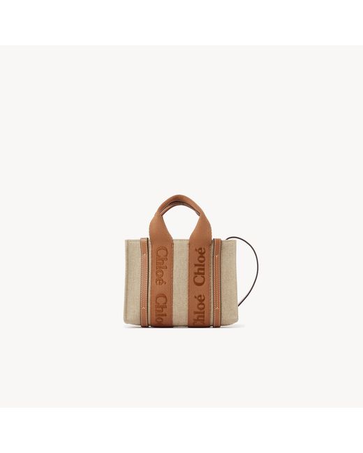 Chloé Brown Mini Woody Tote Bag