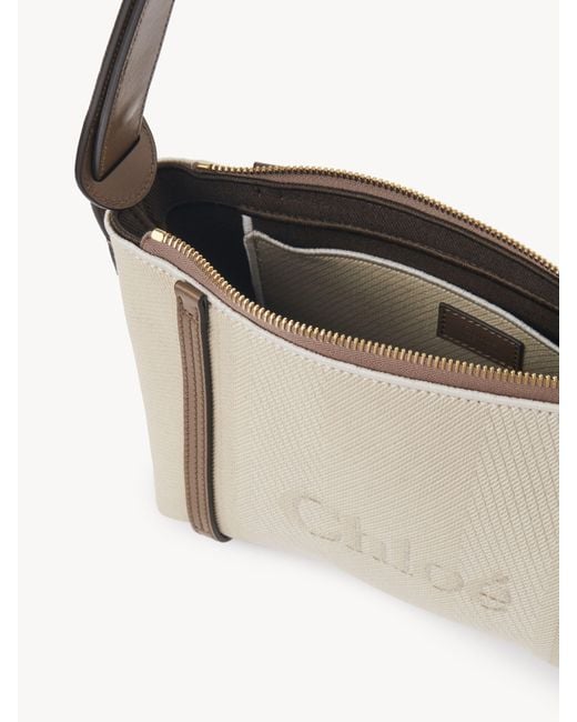 ショルダーバッグ・ポシェット CHLOE CHLOE CARRY BAG IN SAND CANVAS Chloé Chloé Carry bag in sand canvas | TheDoubleF