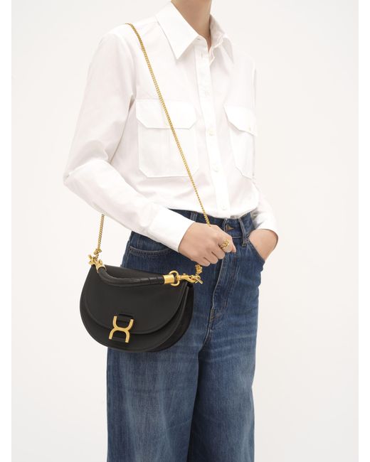 Chloé Black Marcie Chain Flap Bag