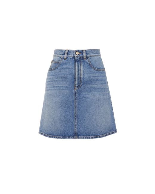 Chloé Blue Denim Mini Skirt