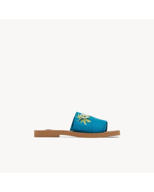 Chloé Blue Woody Mule