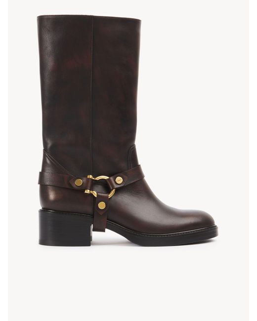 Chloé Dakota Boot 100% Calf-Skin Leather in het Black