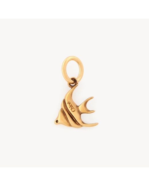 Chloé ブラス製Alphabet Fish チャーム Metallic
