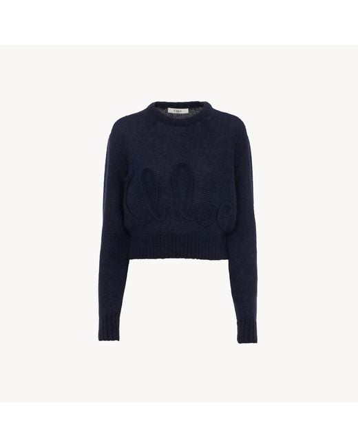Chloé Blue Logo Jumper