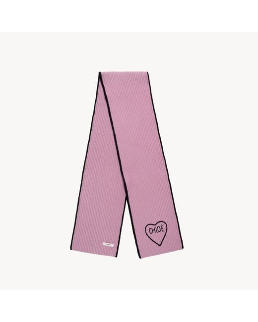 Sciarpa Encoeur di Chloé in Purple