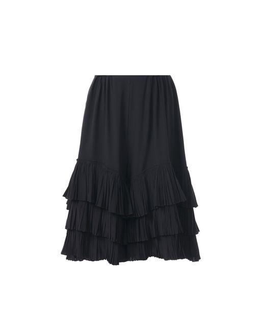Short à volants superposés en crêpe de chine Chloé en coloris Black