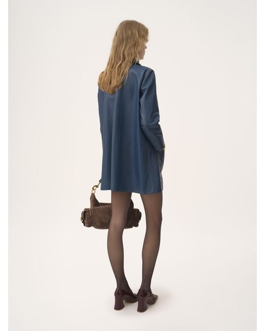Chloé Blue Single-Breasted Coat