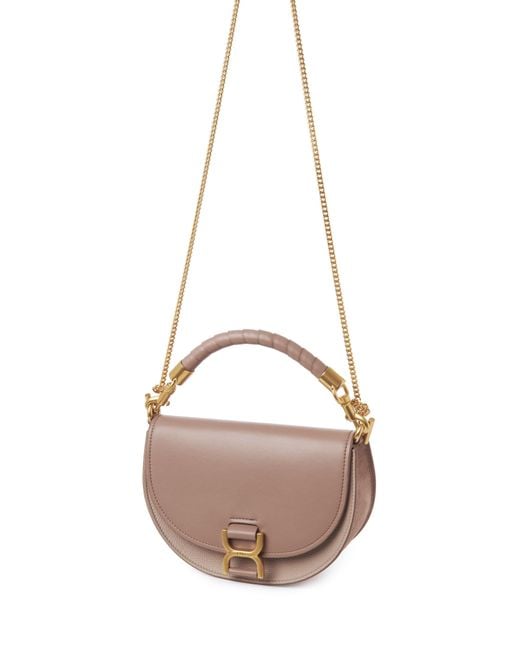 Chloé Marcie Chain Flap Bag in Brown