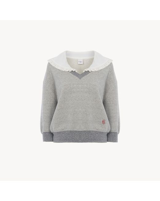 Chloé Gray Collar Sweater
