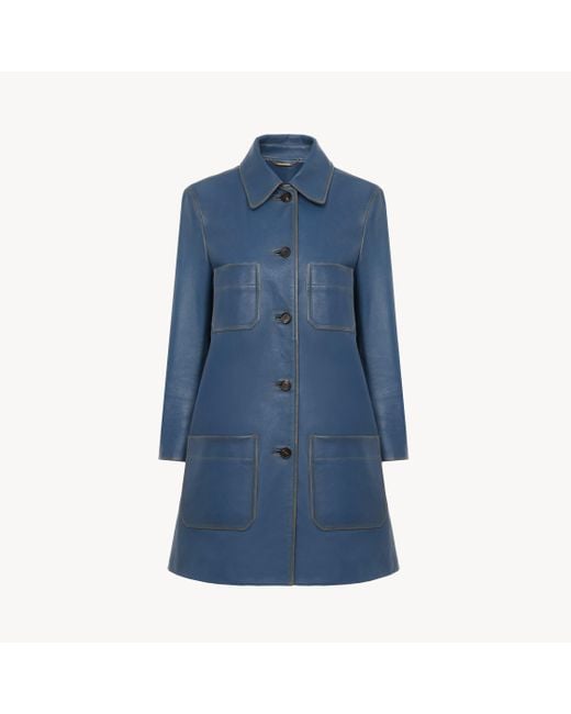 Chloé Blue Single-Breasted Coat