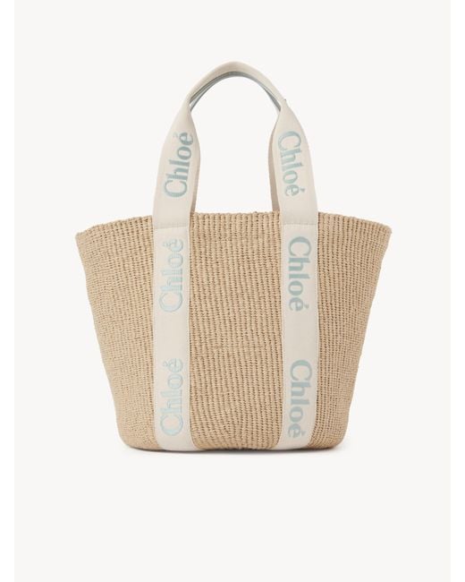 Large panier Woody en fibres naturelles Chloé en coloris Natural
