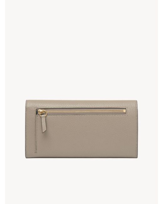 Chloé Natural Envelope Long Wallet With Flap