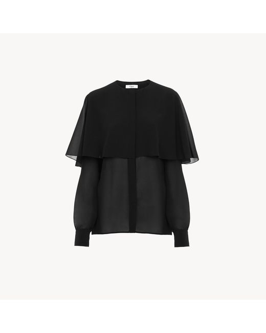 Chloé Black Silk Top