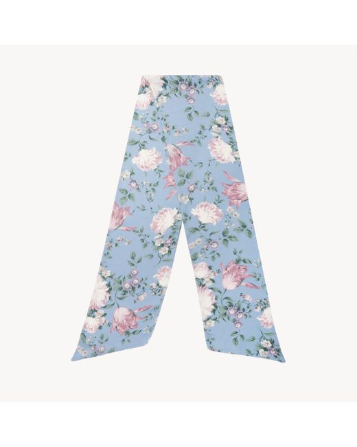 Foulard A Fascia Larga Peonies di Chloé in Blue