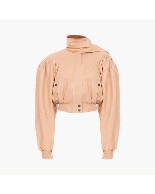 Chloé Natural Cropped Scarf Jacket
